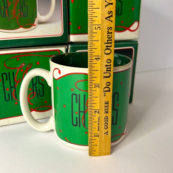 Set of 4 1988 Cheers Potpourri Press Christmas New Year’s Holiday Coffee Mug Cup - Picture 4 of 5